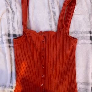 Forever21 cropped orange tank top